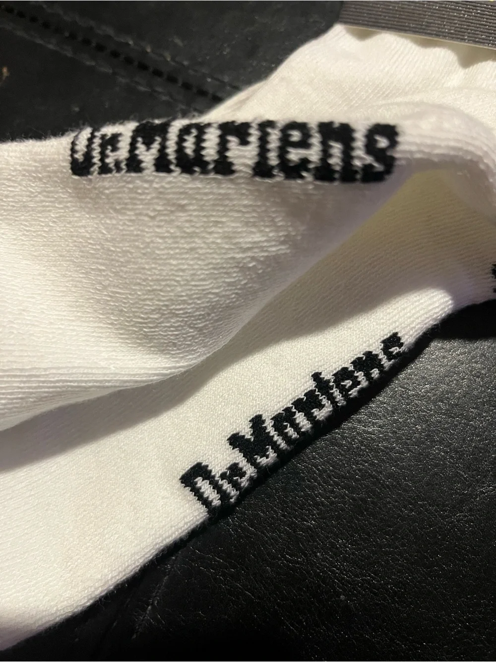 Dr. Martens Ankle Bow Socks S/M White Organic Cotton